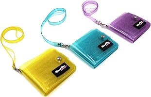 Amazon | KOOIJNKO 女性用クリアウォレット、ストラップ付き二